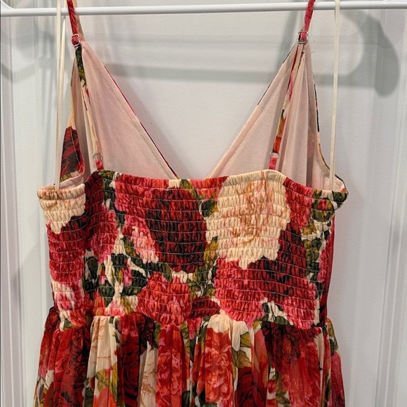 Anthropologie - Moon River - Pleated Floral Sleeveless Midi Dress - Picture 13 of 13